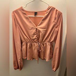 SHEIN never worn!! Babydoll Drawstring Blouse